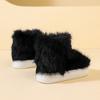Warm Winter Cotton Shoes Women Warm Fur Home Slippers EVA Non-Slip Plush Slippers Indoor Couple Thick Sole Footwear Slides