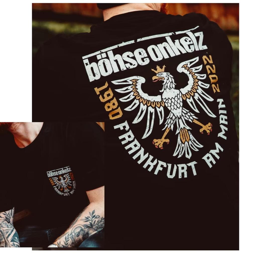 Böhse Onkelz 25 Cs Graphic T-shirt Vintage Washed Punk Rock Unisex Oversized Crew Neck Cotton Short Sleeve Tee Tops