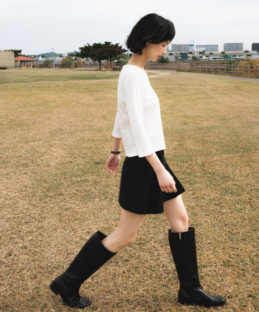 DEHEVE Basic Waffle T-Shirt [Ivory]