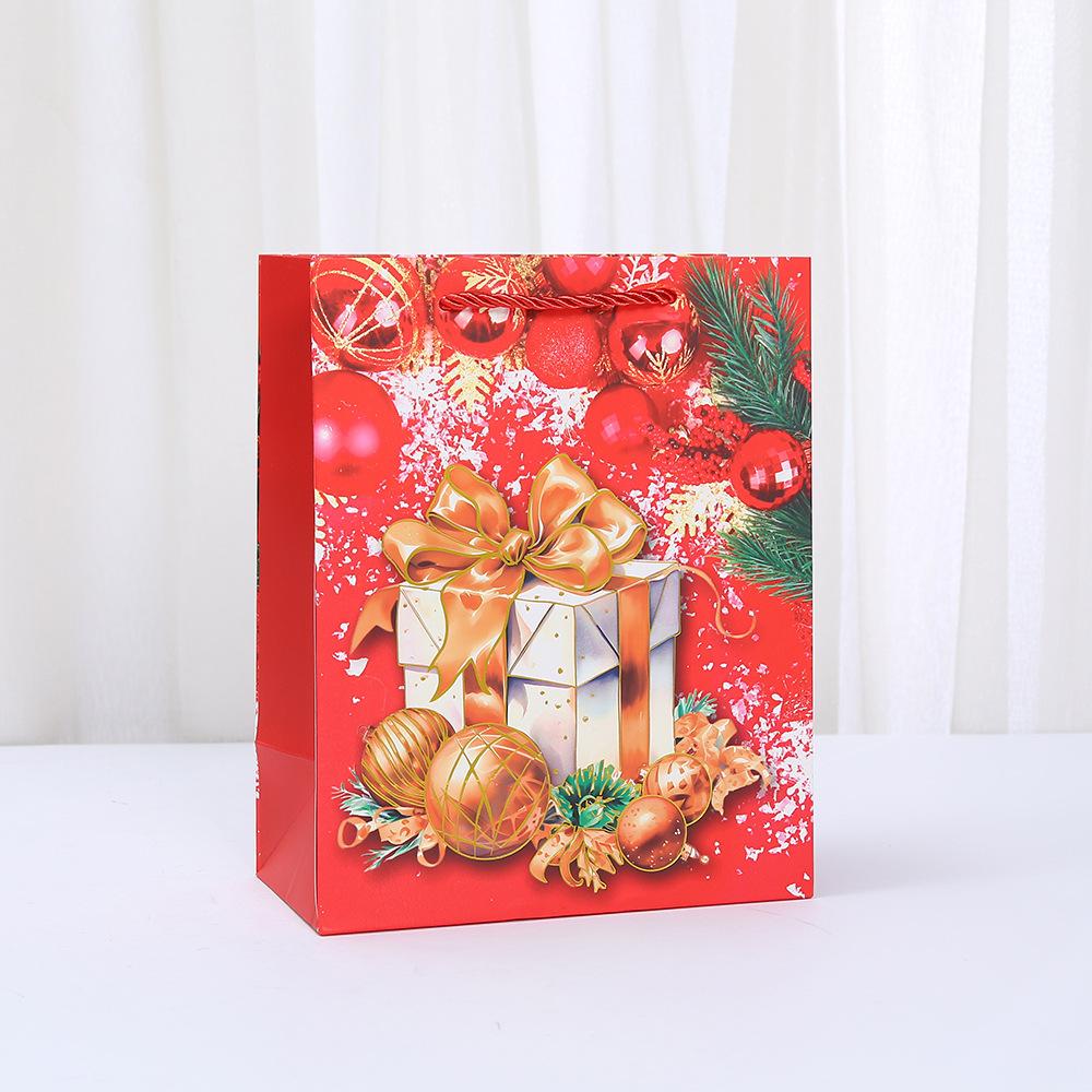 6/10pcs StoBag Christmas Paper Tote Bags Recyclable Gift Bags for Holiday Packaging Party Favors Candy Cookies Classroom