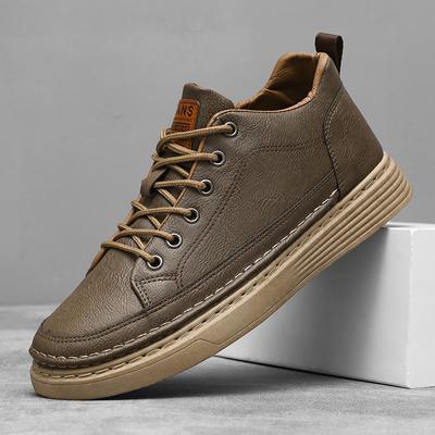 Men's Boots Fashion Comfortable Sneakers Luxury Casual Work Shoes for Men Brand Designer Men Black Leather Shoes Tenis Masculino