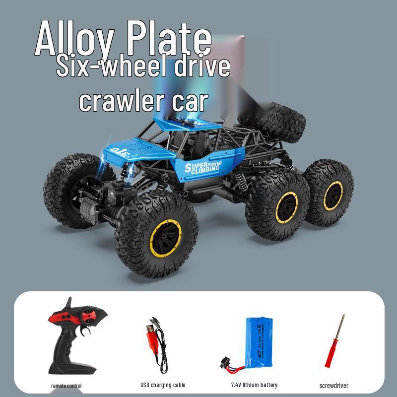 Rechargeable High-Speed 6-Wheel Off-Road Remote Control Climbing Car for Boys