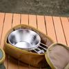 Large Capacity Camping Tableware Storage Bag Outdoor Oxford-Cloth Bowl Carry Bag
