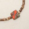 4 Square 8 Circle Bracelet Red