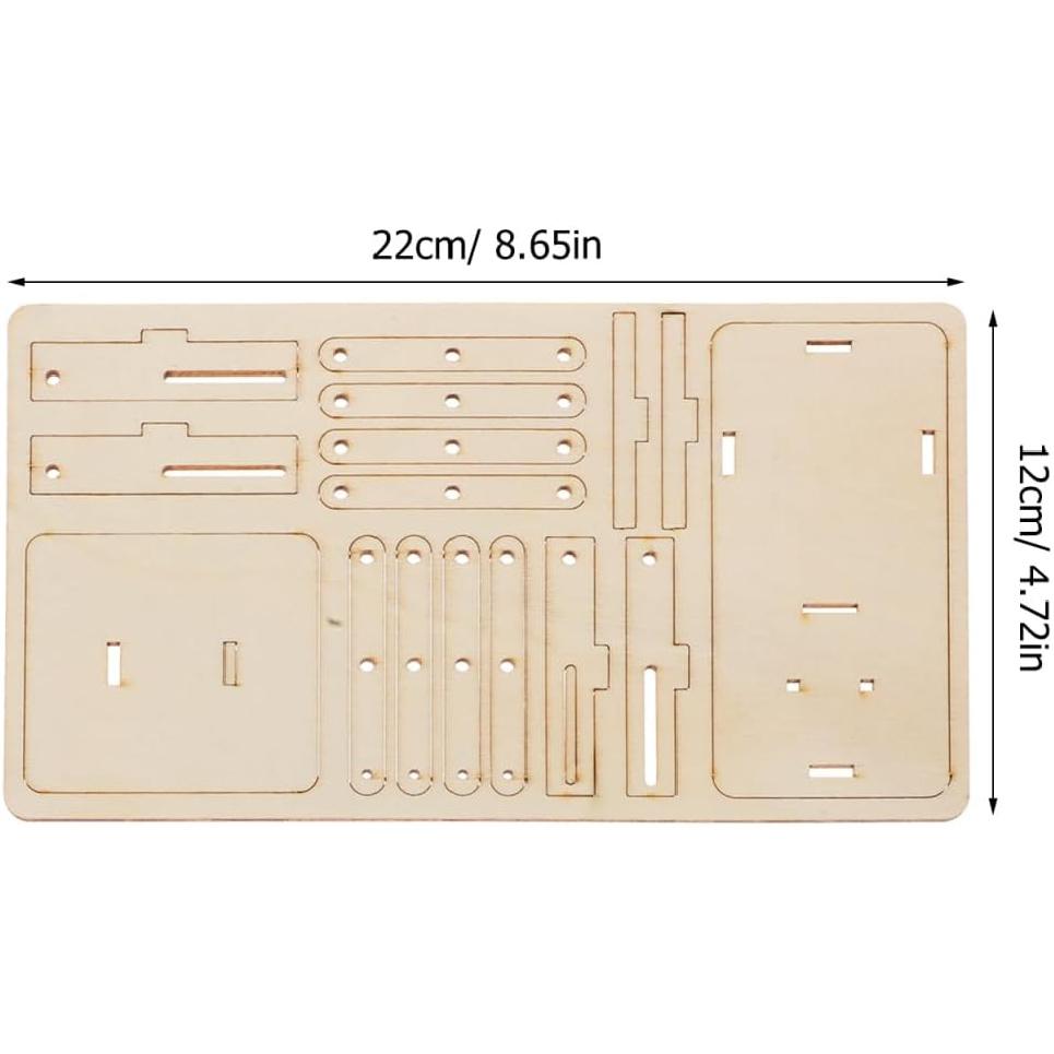 Toyvian Creative Science Toy for Kids, Wooden Hydraulic Lift Model Assembly Puzzle, Educational DIY Mechanical Kit, Stem Learning Toy for Boys and