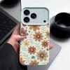 Full Screen Line Drawing Daisy Pattern Soft TPU Phone Cover For iPhone 17 Pro Max Air 16e 15 14 13 Shockproof Case with Leather Texture Design