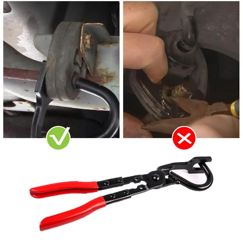 Universal Car Exhaust Rubber Pad Pliers Exhaust Pipe Gasket Removal Plier Exhaust Hanger Removal Puller Anti-Slip Handle Tools