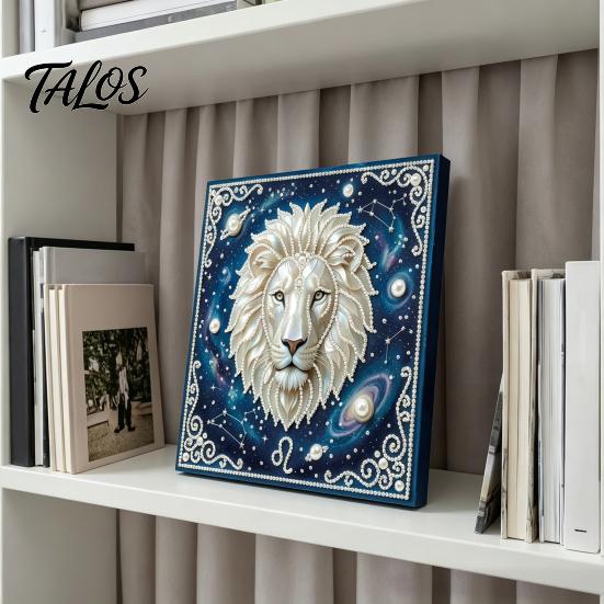 Rhinestone Art Set DIY Faux Pearl Painting Kit, 12 Constellation for Handmade Fake Adults Beginners, Wooden Frame Wall Decoration Crafts