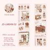JIANWU Romantic Bohemian Series Vintage Plant Flower Character Material Collage PET Tape Creative DIY Journal Stationery