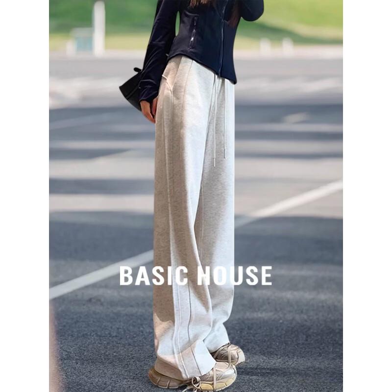 Basic House Women s Relaxed Fit Straight Leg Sweatpants M
