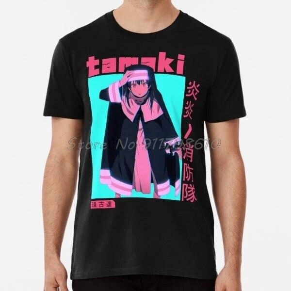

Мужская футболка Тамаки Котацу Fire Force Женская футболка Хлопковые футболки Harajuku Streetwear