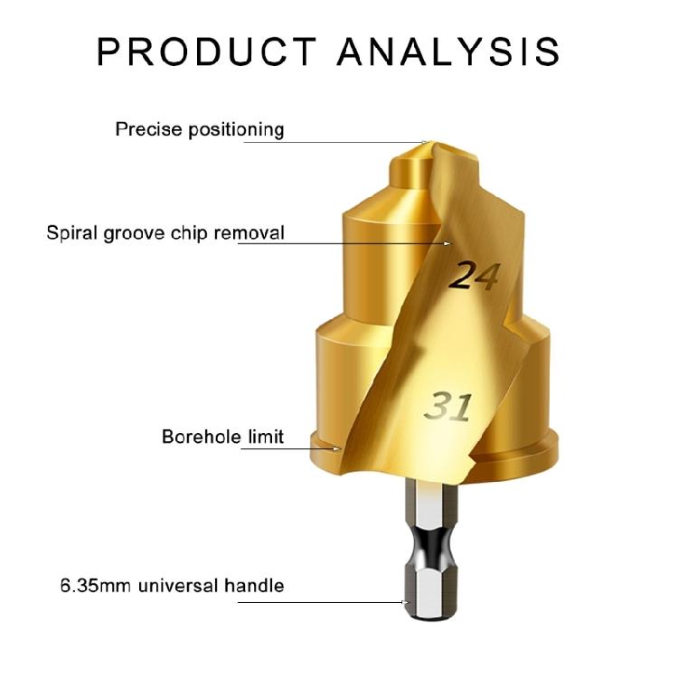 Lifting Stepped Drill Water Pipe Expansion Repair Drill Bit 20 25 32mm Multifunctional Hexagonal Shank Hole Opening