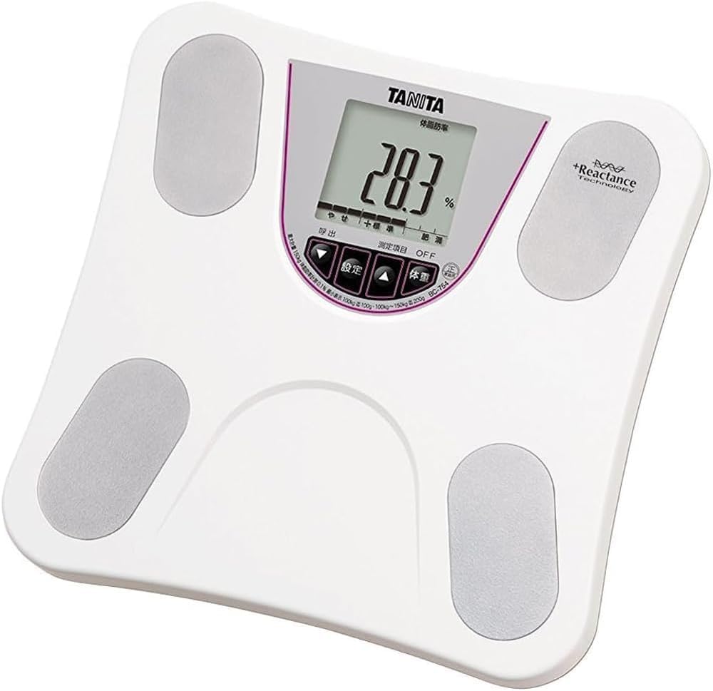 

Tanita Weight and Body Composition Scale with Step-On Function, White BC-754-WH