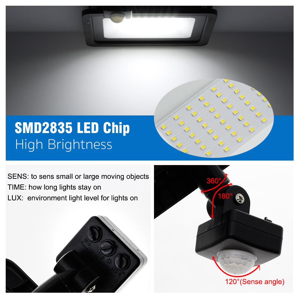 LED Floodlight PIR Motion Sensor White/Warm White IP66 AC220V Exterior Projector Spotlight SMD2835 Outdoor Lighting Floor Lamp