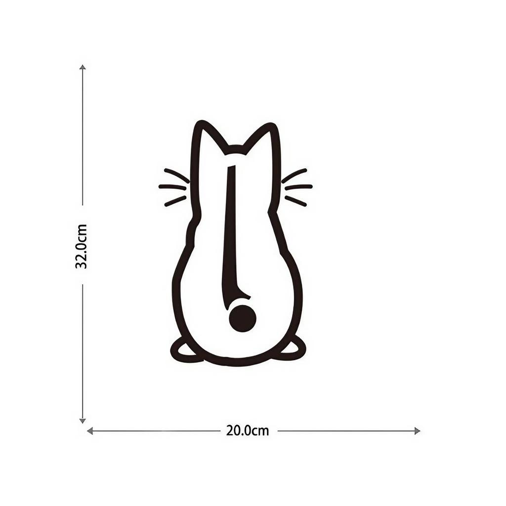 Funny Moving Tail Cat Car Sticker Window Wiper Decals Rear Windshield Sticker Reflective Car Animal Sticker Notebook Decoration