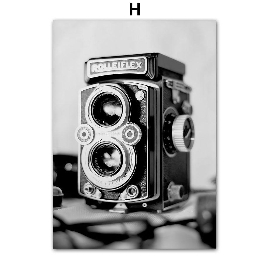 Black White Women Bathtub Camera Wall Art Canvas Painting Vintage Nordic Posters And Prints Pictures For Living Room Home Decor