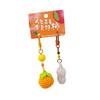 Small Apples Peaches Flowers Plush Keyring Material Daily Use Collectors Gift