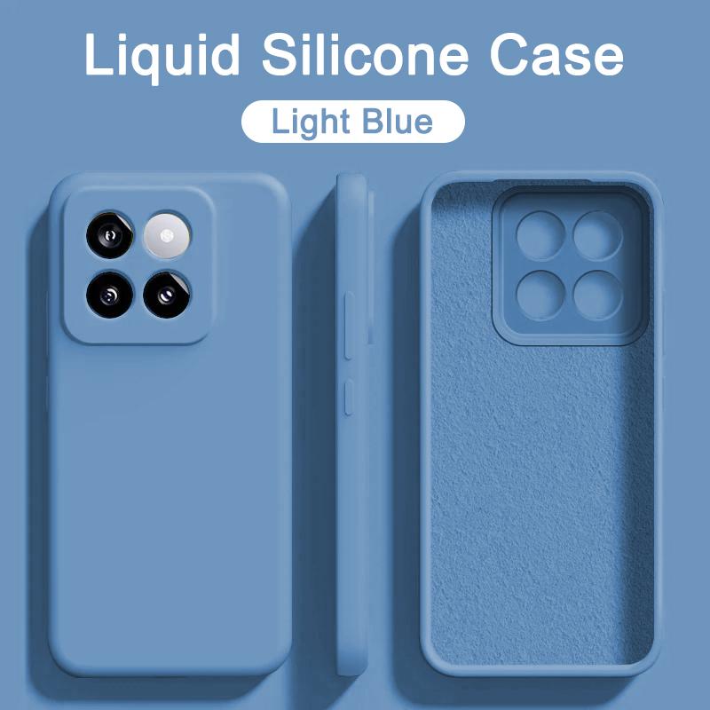 For Poco F6 F5 M6 X6 Pro Phone Case Square Liquid Silicone Cases For Poco X5 F1 F2 M3 M4 X4 X3 F3 F4 GT F6 Pro Shockproof Cover