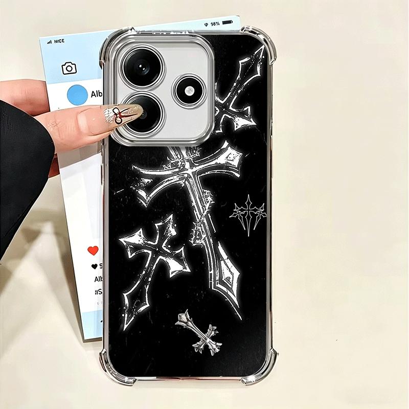 

Gothic Cyber Sigil Cross Soft Phone Case For Xiaomi Poco X7 X8 Pro Max X6 X5 X3 F8 Ultra F7 M8 M7 M5S Redmi 15C 15A 15 14C 13C 1 Xiaomi Poco X5 Pro