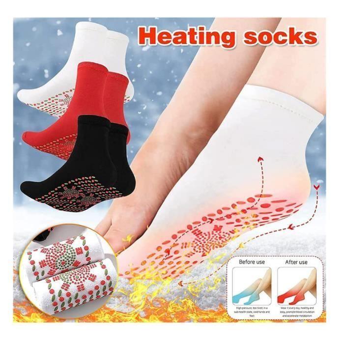3 Pairs of Self-heating Tourmaline Acupressure Shaping Socks, Tourmaline Slimming Health Sock