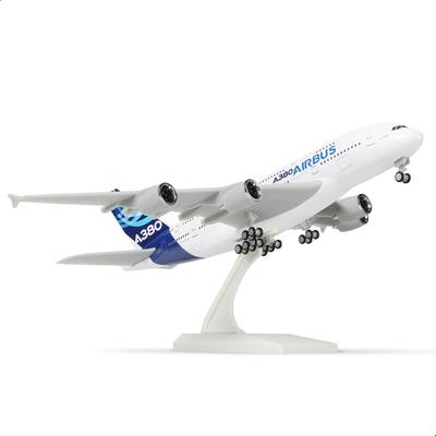 30cm 1/240 A380 Prototyp Flugzeug Modellbausatz mit einem Displayständer, Geeignet für Aviation Geschenke für Erwachsene oder Ausstellungsdekorationen