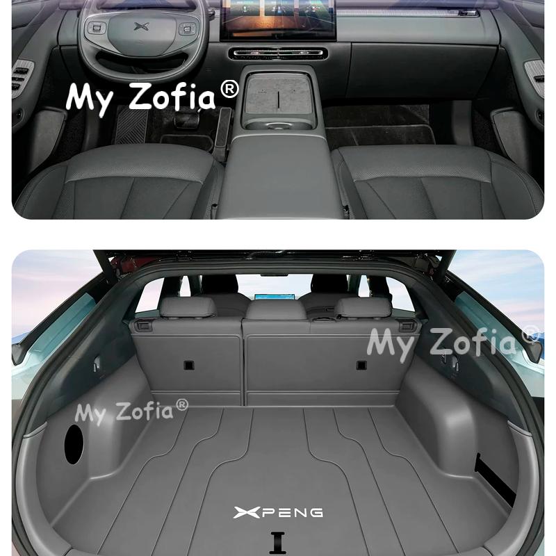 For Xpeng P7+ 2026 2027 Car Trunk Mat Boot Liner Tray leather Waterproof Mud Protector Pad Cargo Mat Accessories
