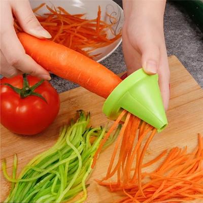 Spiralschredder für Gemüse und Obst, Schäler, manuelles Multifunktions-Schreddergerät, rotierender Schredder, Reibe für Kartoffeln und Karotten, Küchenwerkzeug