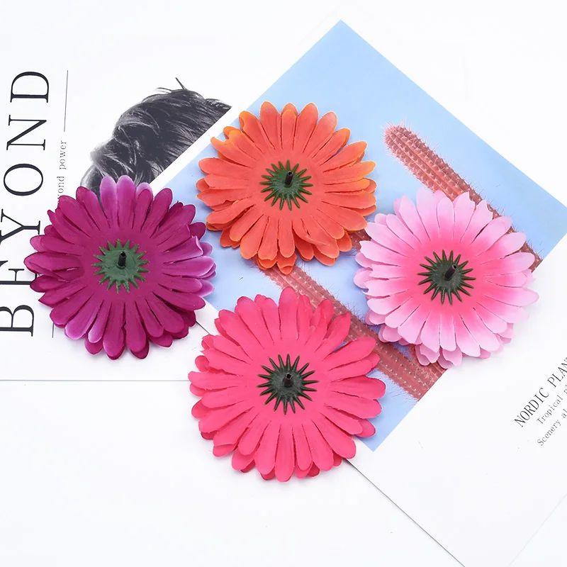 10/50 Pcs Fake Gerbera Scrapbooking Christmas Decorations for Home Accessories Wedding Decorative Flowers Wall Artificial DIY