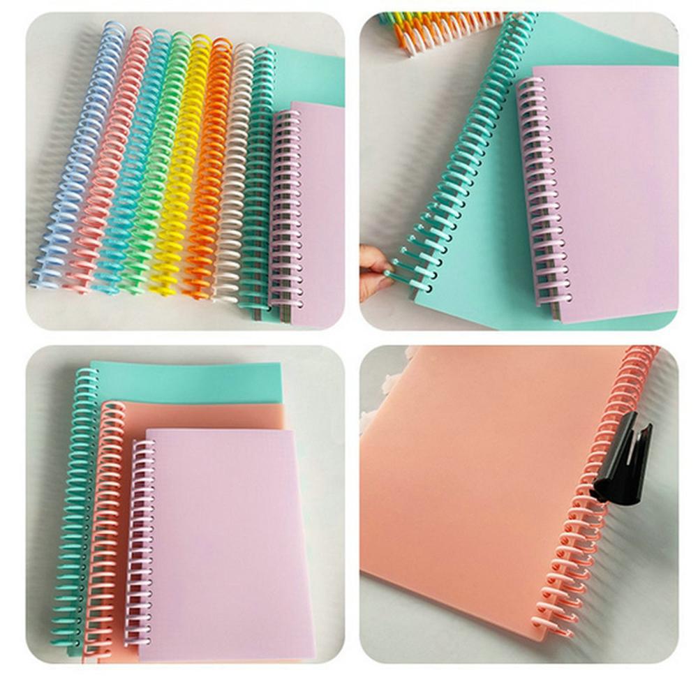 5/10Pcs Loose Leaf Binder Rings Binding Spines 30-Hole Plastic Comb Binding Spines for Teacher Student Business Notebook File