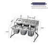 Stainless Steel Extendable Multi-Compartment Condiment Rack