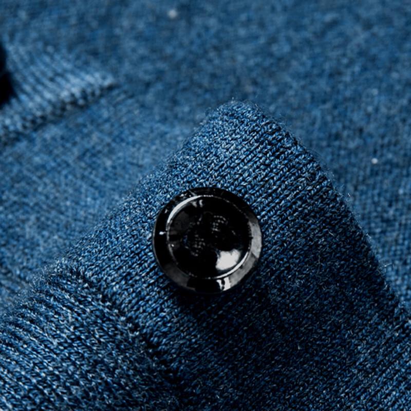 ROMON Men's Polo Collar Pullover Sweater