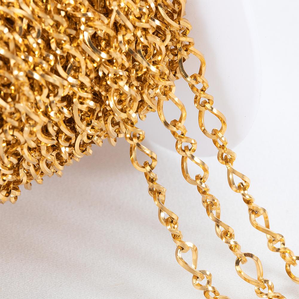 1Meter Multi Styles Stainless Steel Gold Color Silver Color Link Chain Bulk Chains DIY Necklace Jewelry Making Wholesale No Fade