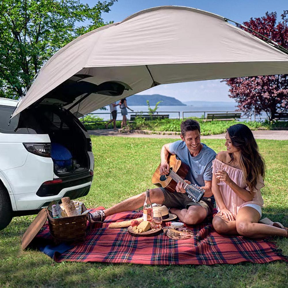 Camping SUV Heckklappenzelt Regendicht Sonnenschutz Autozelt Outdoor Reise Autozelt Markisendach Auto Externes Zubehör