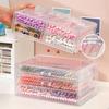 Clear Desk Organizers and Acssories, Stackable Makeup Storage Box Plastic Drawer Organizer for Home Offi Supplies Art Craf