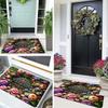 1PC Flowers Welcome Pattern Door Mats Kitchen Rugs Non-Slip Pop Design Bedroom Rugs Bath Mat Carpet for Home Sink Laundry Decor