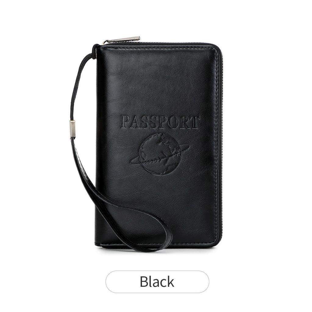 New Long Passport Bag, Multi-function Zipper, Passport Holder, Travel Ticket Storage, ID Bag.