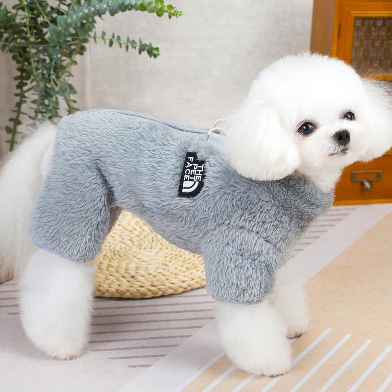 Pet Small Medium Dog Dog Clothes Autumn and Winter Warm Four-legged Flannel