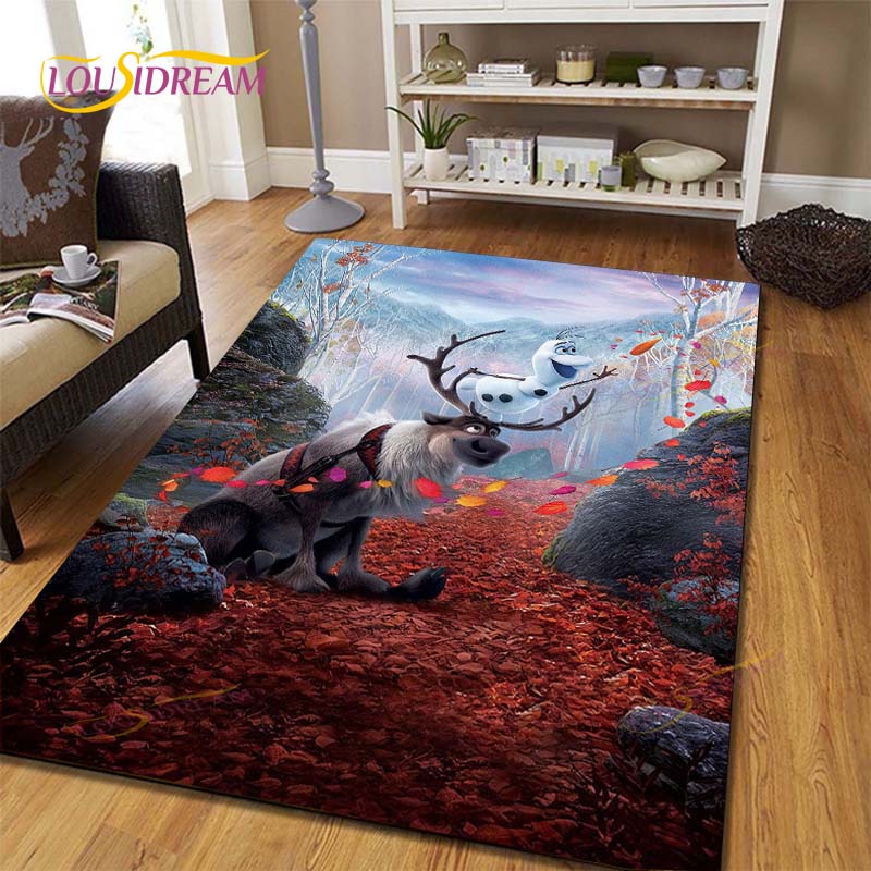 Anime Frozen Carpet Kids Carpets Living Room Tea Table Mats Bedroom Rug Washable Floor Mats Household Area Mat Dinosaur Rug