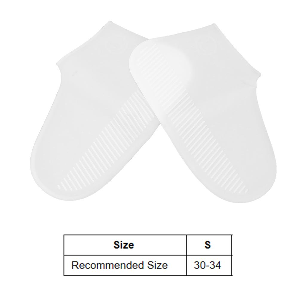 Silicone Rain Shoe Covers Waterproof Snow Shoe Protectors Non Slip Foldable Shoes Boots Overshoes White