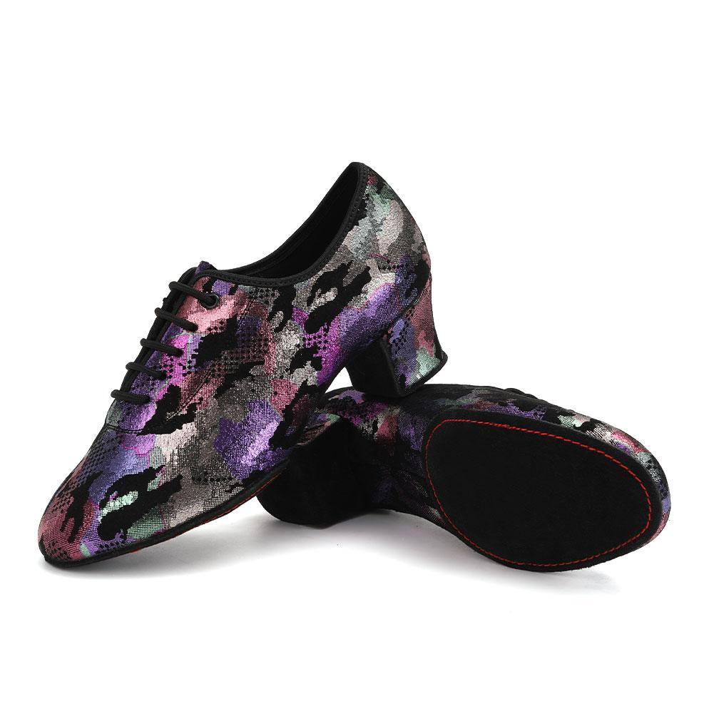 

Обувь для современных джазовых танцев для женщин и девочек, красочная обувь для национальных танцев в латинском вальсе, на каблуке 5 см 40