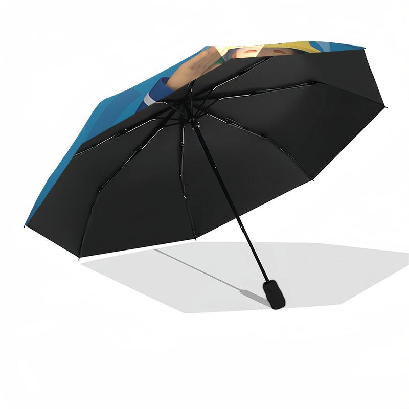 Fireman Fire Trucks Themed Travel Umbrella-8 Ribs Automatic Opening and Closing, Portable Folding Design, Compact and Stylish Umbrella Suita