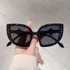 Cat Eye Sunglasses Women Fashion Halloween Party Gradient Decor Shades Trendy Brand Design Candy Color Rim Sun Glasses