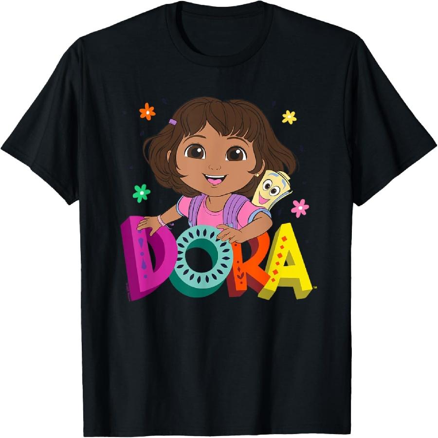 Dora (2024) Dora and Map Logo T-Shirt S