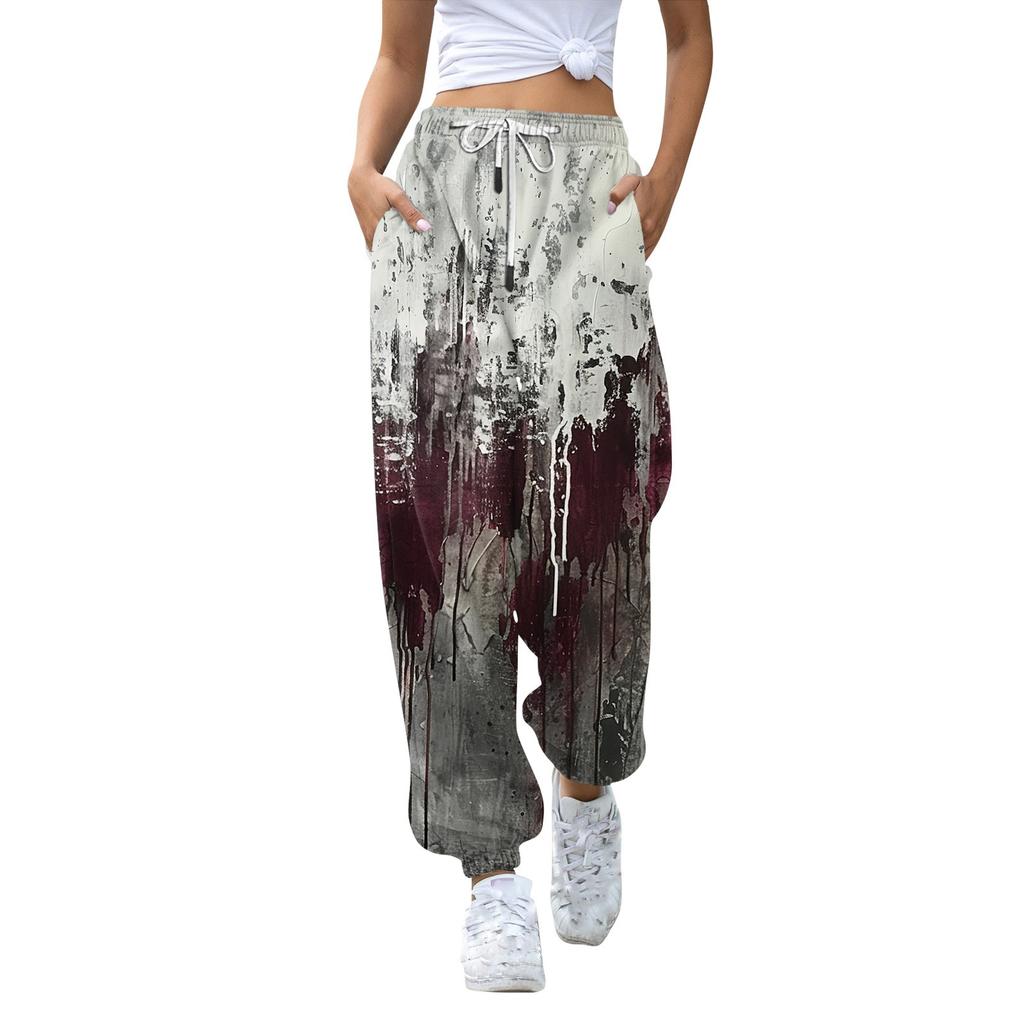 Women's Casual Fashion Sweatpants Halloween Printed Casual Pants