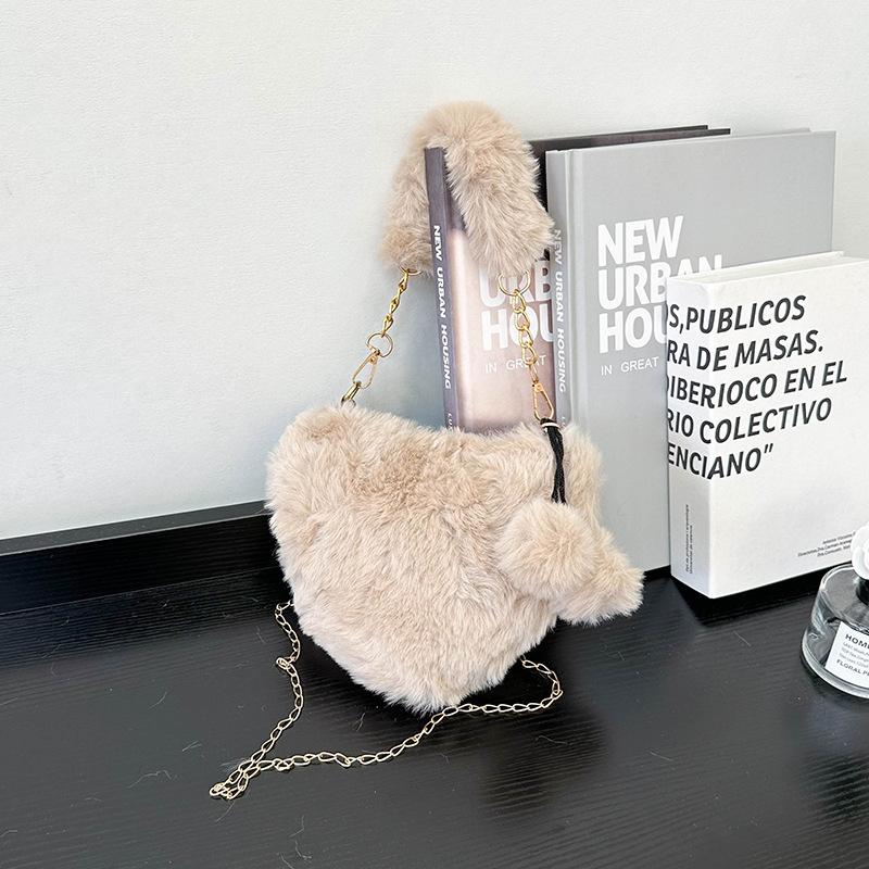 

Новая сумка-тоут плюшевая сумка-сердце модная портативная сумка-сердце на цепочке сумка через плечо сумка-мессенджер женская сумка легкие хаки