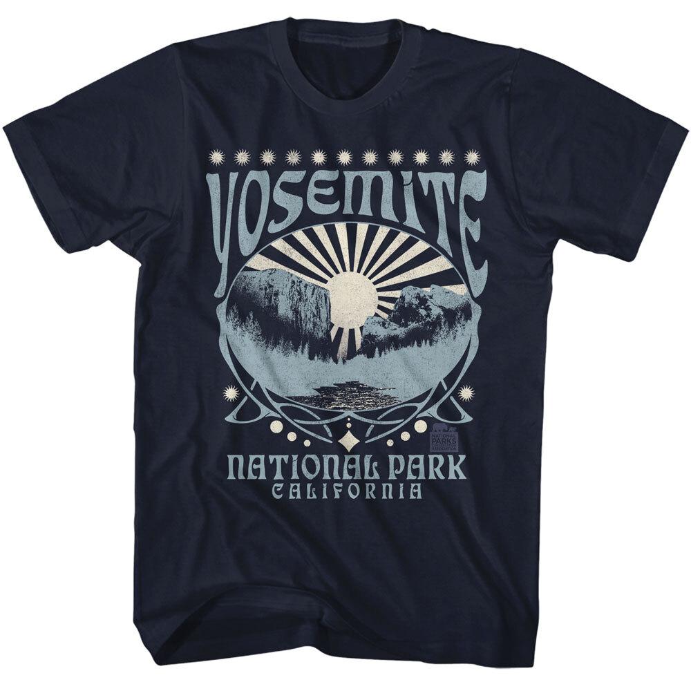 United States Yosemite National Park Californina Sun Burst Men T Shirt M