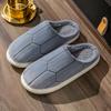 Heel cotton slippers, piled and thickened indoor home warmth in winter, plush cotton shoes