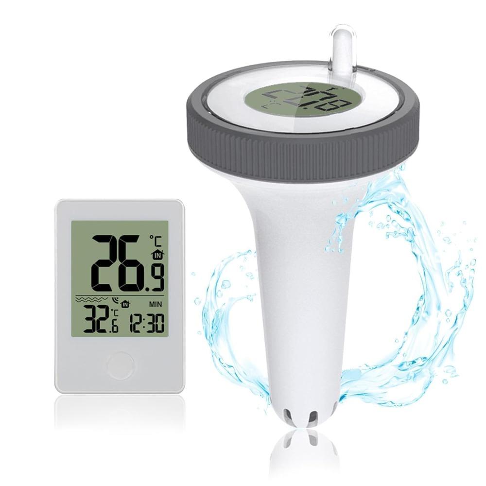 Pool Thermometer Floating Easy Read, Digital Pool Thermometers, Pools Temperature Thermometer Floating, Wireless Pools Thermometers for Hot Tub, Spa