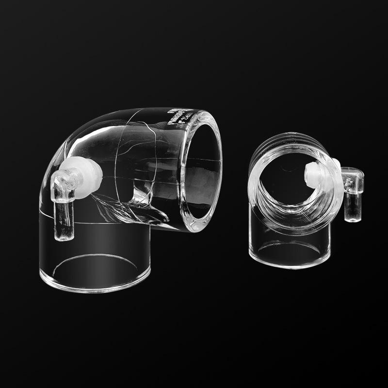 Transparent Anti-Siphon Elbow Pipe Fittings for Fish Tanks - Waterproof, Anti-Backflow, and Anti-Suction Filters