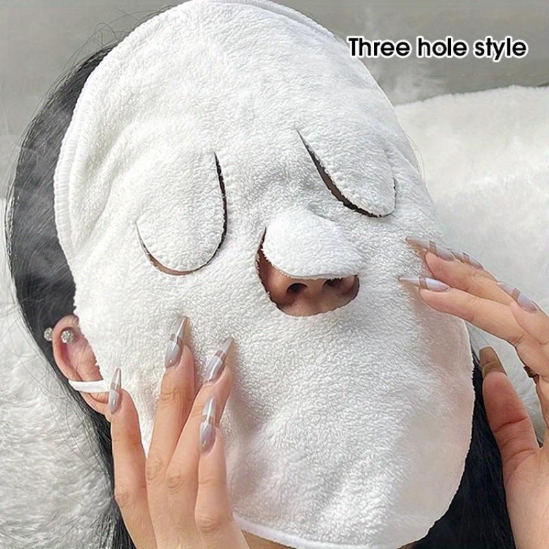 

1pc Soft Light Beige-Friendly Hot & Cold Compress Face Towels - Thermal Relax for Facial Cleansing, Eye & Jaw Coverage